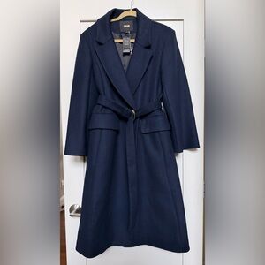 Maje Navy Women's Wool Coat New With Tags